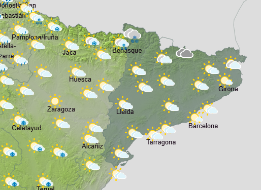 Predicción los primeros días de Semana Santa en Cataluña