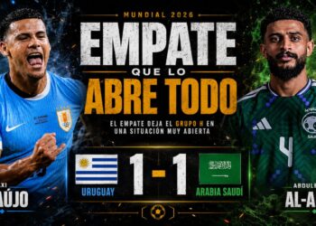 Arabia saudí empata contra Uruguay