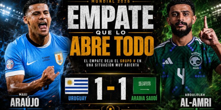 Arabia saudí empata contra Uruguay