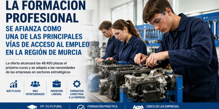 La Formación Profesional se afianza como una de las principales vías de acceso al empleo en la Región de Murcia