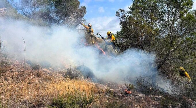 Actualización: Incendio en Los Garres. El fuego queda controlado tras arrasar 177 hectáreas en El Valle-Carrascoy