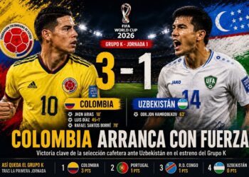 Colombia cumple ante Uzbekistán y toma impulso en el Grupo K