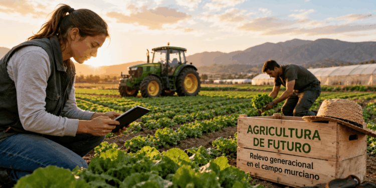 El relevo generacional en el campo murciano en 2026, un desafío clave para el futuro de la agricultura