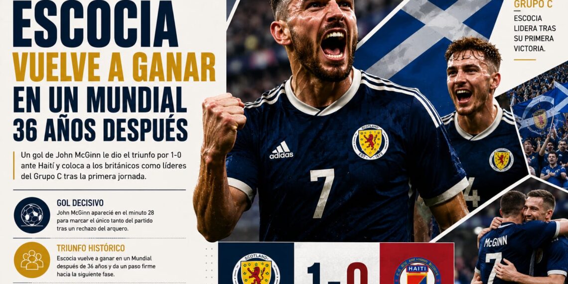 Escocia vuelve a ganar en un Mundial 36 años después y toma el mando del Grupo C