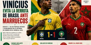 Vinícius evita la derrota de Brasil ante un Marruecos que confirmó su ambición mundialista