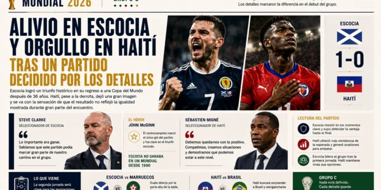 Alivio en Escocia y orgullo en Haití tras un partido decidido por los detalles