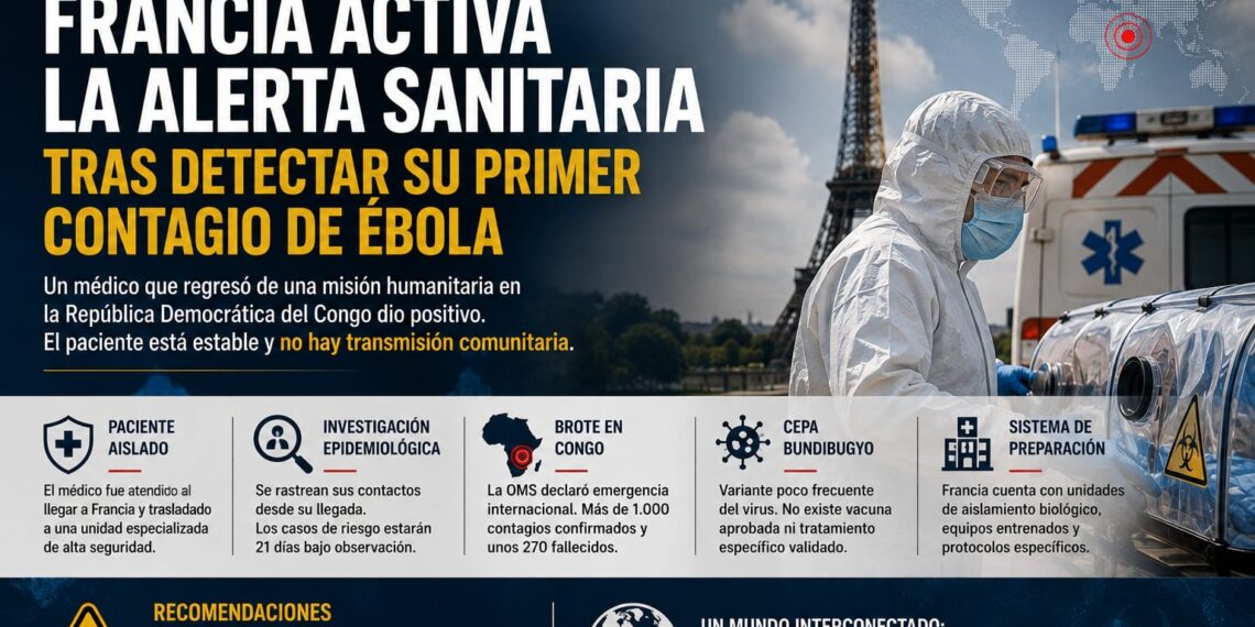 Francia activa la alerta sanitaria tras detectar su primer contagio de ébola