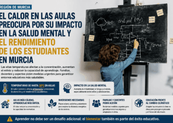 El calor en las aulas preocupa por su impacto en la salud mental y el rendimiento de los estudiantes en Murcia