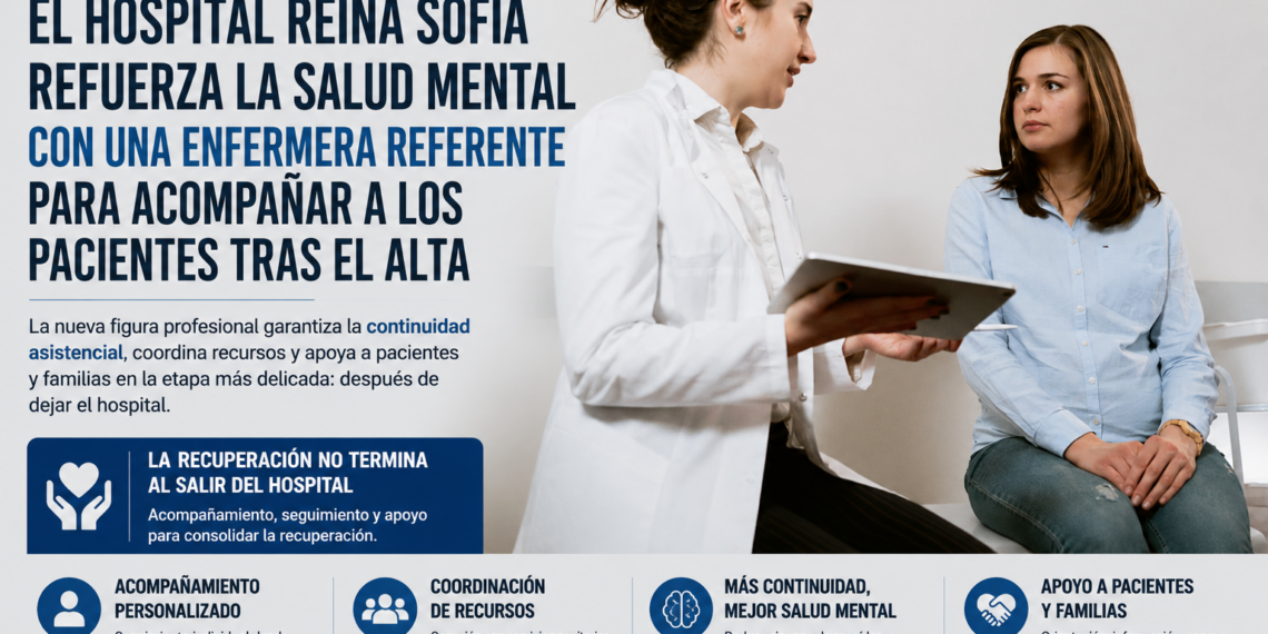 El Hospital Reina Sofía refuerza la salud mental con una enfermera referente para acompañar a los pacientes tras el alta