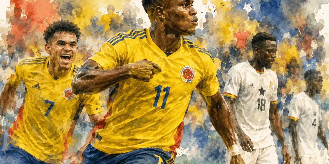 Colombia hace valer su pegada y elimina a Ghana para citarse con Suiza en octavos