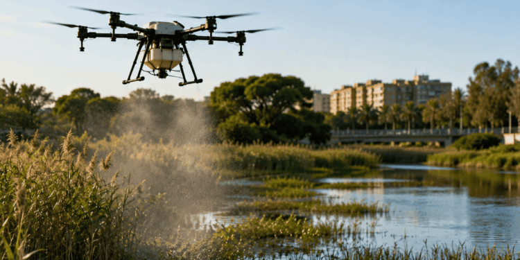 Murcia reduce en 2026 casi a la mitad las incidencias por mosquitos gracias al uso de drones y nuevas tecnologías