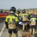 Un fallecido y un herido grave tras un choque entre un turismo y un camión en una carretera de Lorca