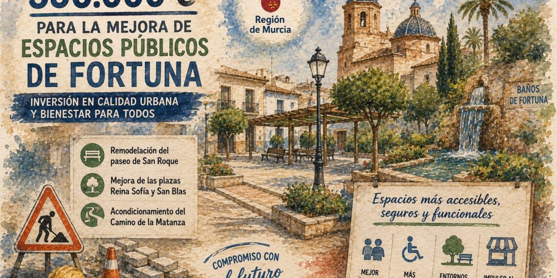 La Comunidad destina 350.000 euros a la mejora de espacios públicos de Fortuna para impulsar la calidad urbana