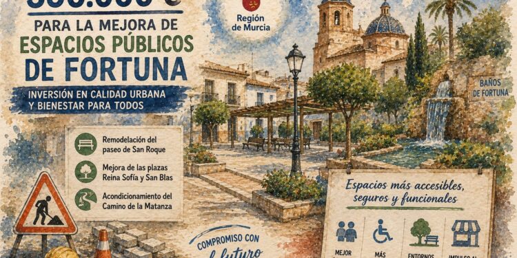 La Comunidad destina 350.000 euros a la mejora de espacios públicos de Fortuna para impulsar la calidad urbana