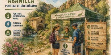 Abanilla refuerza la protección del río Chícamo con un punto de información para fomentar un turismo más sostenible