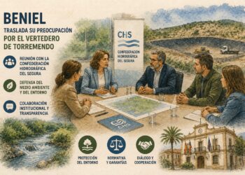 Beniel traslada a la Confederación Hidrográfica del Segura la preocupación vecinal por el proyecto del vertedero de Torremendo