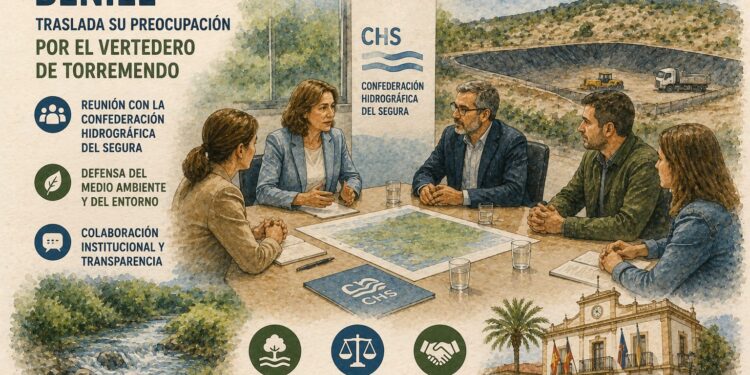 Beniel traslada a la Confederación Hidrográfica del Segura la preocupación vecinal por el proyecto del vertedero de Torremendo