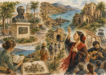 La Unión inaugura una nueva plaza dedicada al periodista Juan Ramón Lucas y estrena una ruta literaria para impulsar el patrimonio de Portmán
