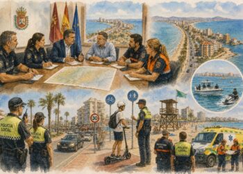 San Javier y Cartagena refuerzan la coordinación para garantizar la seguridad durante el verano en La Manga del Mar Menor