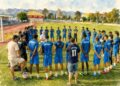 Estadio El Rubial durante la preparación del Águilas FC para Primera Federación