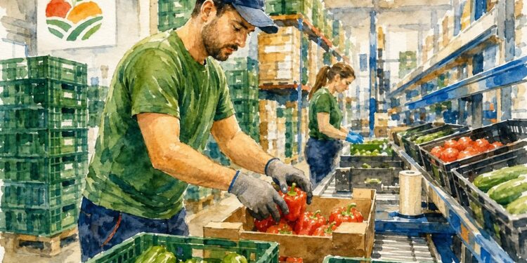 Oferta de empleo en Mazarrón para almacén hortofrutícola