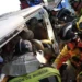 Dos muertos y cinco heridos en un grave accidente entre una motocicleta y una furgoneta en la A-7 a la altura de Alcantarilla