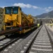 Alta velocidad Murcia-Lorca en Totana durante el avance del montaje de vía