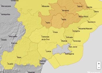 Murcia se prepara para un brusco cambio de tiempo: tormentas, granizo y hasta 30 litros en una hora