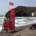 El Mediterráneo se retira hasta siete metros en La Manga y obliga a extremar la precaución en las playas