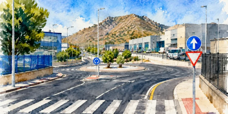 Mejora del acceso al polígono industrial de Águilas tras las obras de seguridad vial