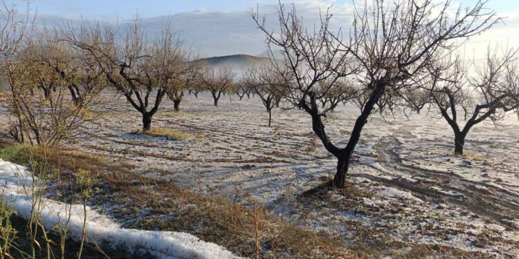 Una intensa granizada golpea el Noroeste y deja daños en cultivos y caminos